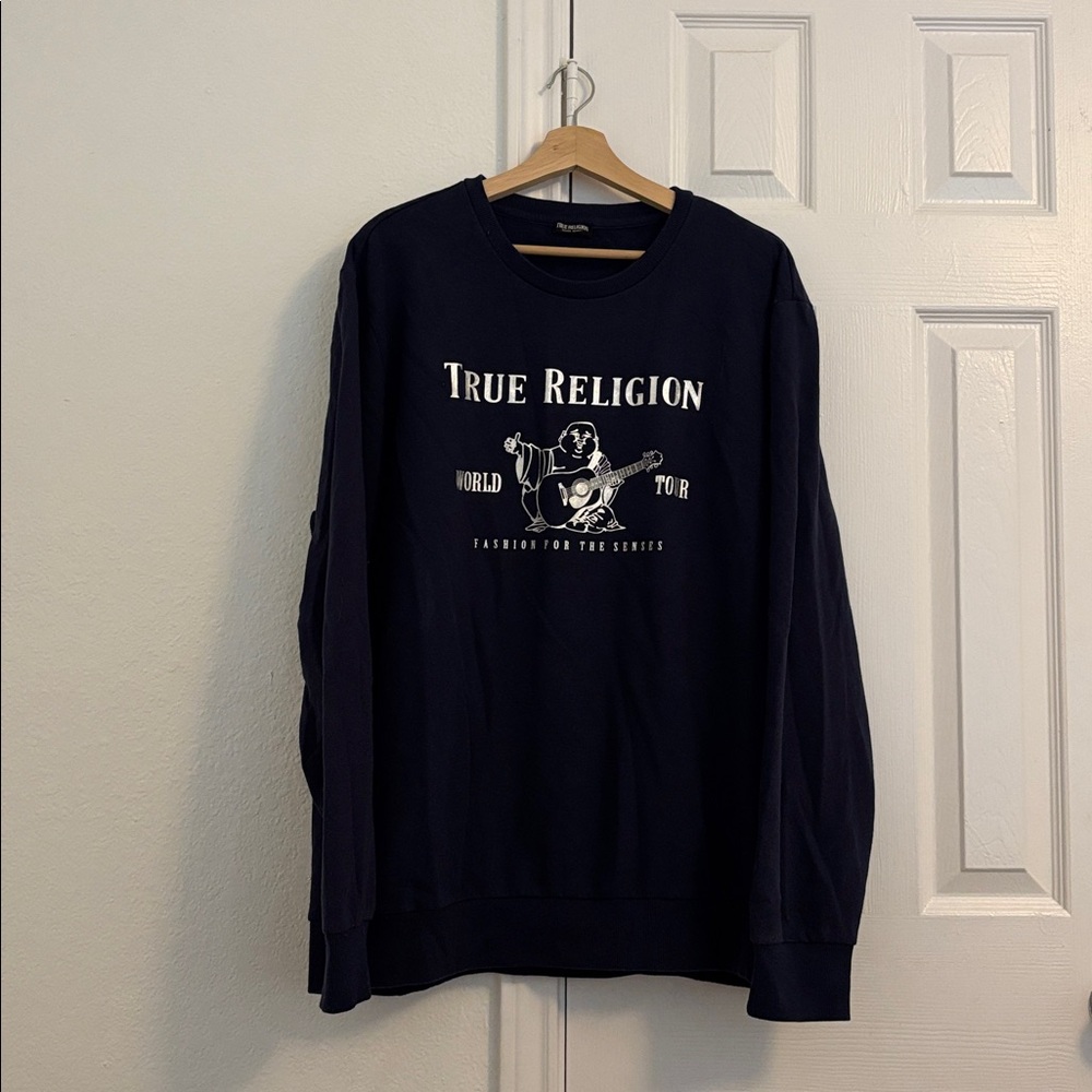 True Religion Navy Graphic Sweatshirt